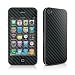 iPhone 4 / 4S Skin Cover Geh�use Design Schutzfolie, Sticker + Bumper Skin Set und Wallpaper - Carbon Look