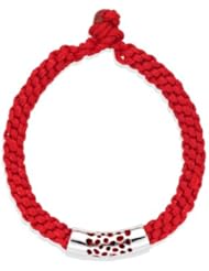 Honeystore Girls 925 Sterling Silver White Gold Red String Bracelet Color Red White Length 7.1 inch