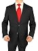 Giorgio Exclusive Platinum Label Suit Italian Modern Fit 100% Extra Fine Worsted Wool Super 150s 2 Button Jacket Plus Pants Black Stripe