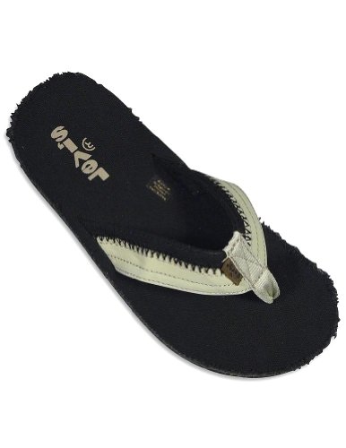 Levi's - Mens Flip Flop Sandal, Black, Tan
