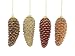 Pack of 8 Eco Country Assorted Pinecone Glass Christmas Ornaments 6"