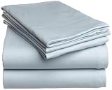 Pike Street 160-Gram 100% Egyptian Cotton Jersey Knit Twin Sheet Set, Sky Blue