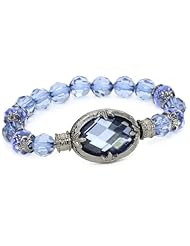 1928 Jewelry "Blue Bayou" Jet Montana Stretch Bracelet