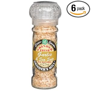 Dean Jacobs Garlic and Sea Salt, 2.5-Ounce Grinder Jars (Pack of 6) by Dean Jacobs