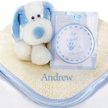 Personalized Fattamano Keepsake Baby Boy Gift Set