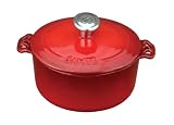 Sante 3/4 Quart Pot with Lid, Enamel Cast Iron With Non Stick Interior