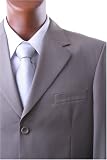 Men's Single Breasted Taupe 100% Virgin Wool Super Gabardine Dress Suit