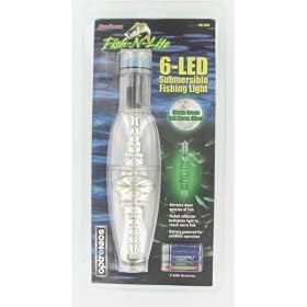 Click here to buy Fish N Lite 6 LED Submersible Battery Powered (3aaa) Included - Optronics LED-100G, Fishing....
