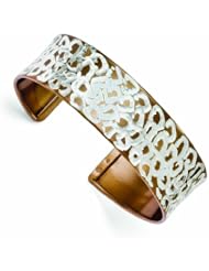 Leslies Sterling Silver Choc.&White Bangle