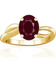 14K Yellow Gold Oval Cut Ruby Solitaire Ring (GIA Certificate)