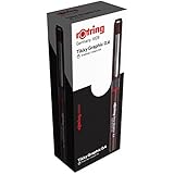 Rotring Tikky Fine Liner Fiber Tip Graphic Pen, 0.4 mm, Black Ink (1904754)