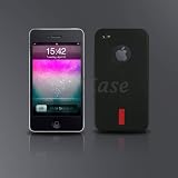 JKase® OEM AT&T / Verizon CDMA Apple iPhone 4 / iPhone 4th Generation Black Silicone Soft Protective Skin Case with FREE S Stand [JKase Retail Packaging]