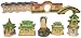 Assorted miniature examples of classic chinese architecture, set of 8