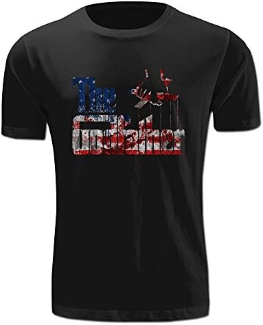 ThaiJi Men's The Godfather National Flag Logo T-shirt L Black