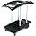 Rubbermaid Commercial Triple Capacity Cleaning Aluminum Service Cart, Black, 44" Height, 51-3/4" Length x 22" Width