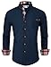 TAM Ware Mens Casual Longsleeve Denim Button Down Shirt