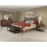 American Drew 114-328R Americana Home Arbor Gate California King Low Poster Bed in Warm Khaki Oak