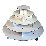 Cupcaketree Large Round Cupcake Stands for Weddings - Original 5-tier cupcake stand holds up to 300 Cupcakes.