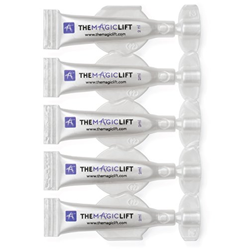 TheMagicLift Instantly Ageless Face Lift Serum - For 3-to-8 HOURS Get Rid of Bags Under Eyes, Dark Circles, Wrinkles, Fine Lines, Puffiness. Dinner Parties Magic. 5 Vials (10ml total), with Argireline