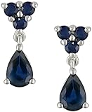 10k White Gold Sapphire Earrings