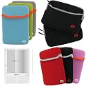 (1st Generation Kindle) 2n1 Combo - Premium Laptop Just Fit Neoprene Sleeve Case Cover - Bundle with LCD Screen Protector for Amazon Kindle Electronic Reading Device (Kindle NOT included)