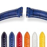 HIRSCH Havanna M, Alligator Grain, 22 Orange, 20 mm, for Swatch Chrono