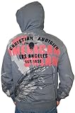 IMAGE OF CHRISTIAN AUDIGIER Ed Hardy Mens Vintage Longhorn Hoodie Hoody Sweatshirt Shirt Steel Grey