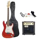 Austin Bazaar Metallic Red Electric Guitar Package with 10 Watt Amp - Beginner Kit