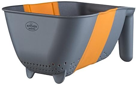 Kitchen Maestro Collapsible Hands-free Silicone Colander/Strainer by Kitchen Maestro