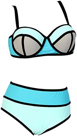 Tenghongda Women's Beachwear Plus Size Two-Piece Swimwear Swimsuit Color 3 5XL