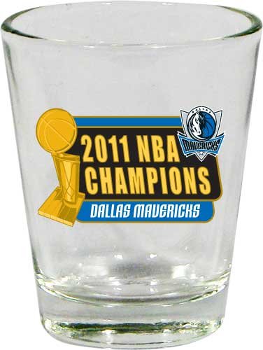 NBA Dallas Mavericks 2010-2011 Champions 2-Ounce Collector Glass-Clear
