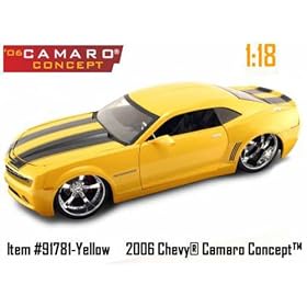 Jada 1:18 Camaro Concept Die Cast - M. Yellow w/Black Stripes