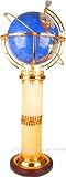 37 Tall Illuminated Blue Crystal Auto Rotated Floor Lamp w/ Colorful Lighting Marble