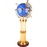 37 Tall Illuminated Blue Crystal Auto Rotated Floor Lamp w Colorful Lighting Marble by Team Concept