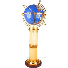37" Tall Illuminated Blue Crystal Auto Rotated Floor Lamp w/ Colorful Lighting Marble