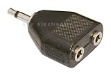 Audio Adapter, InLine®, 3,5mm Klinke Stecker Mono auf 2x 3,5mm Buchse Mono Audio und Video Adapter