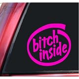 Bitch Inside Vinyl Decal Sticker - Hot Pink