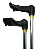 Unisex Adjustable Left Hand Palm Grip Cane Metallic -Affordable Gift for your Loved One! Item #DHAR-51211