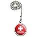 Ski Patrol with Cross Ceiling Fan and Light Pull Chain