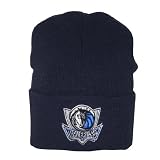 Adult NBA Dallas Mavericks Warm Ski & Skate Roll Up Beanie / Winter Hat - One Size Fits All - Royal Blue
