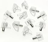 Woodstock D3146 Shelf Supports, Clear, 12-Pack