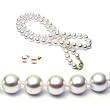 AAA Quality 18 Inch Round 6.5-7mm White Akoya SaltWater Cultured Pearl Necklace & Earrings Set