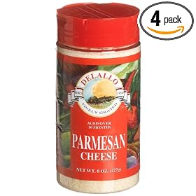 DeLallo Grated Parmesan, 8-Ounce Units (Pack of 4)