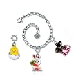 CHARM IT! Here Comes the Easter Bunny 3 Charm & Bracelet Pouch Set