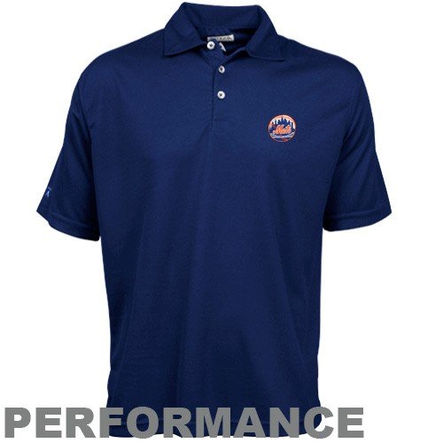 Antigua New York Mets Royal Blue Excellence Performance Polo
