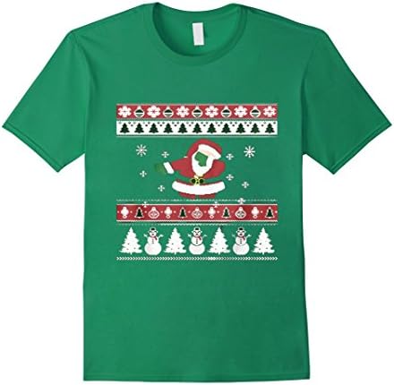 Men's Dabbing Santa Clause t-shirts tee,Santa Xmas tee, Xmas gifts Medium Kelly Green