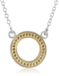 Anna Beck Designs "Timor" 18k Gold-Plated Reversible Open-O Necklace, 16" with 3" Extender