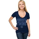 Minnesota Twins Women's Navy Baby Jersey Short Sleeve V-neck T-shirt