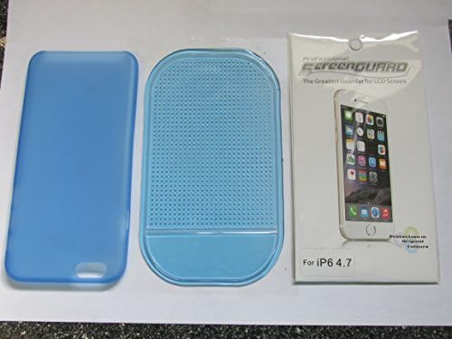 Phone Cases 6 - Screen Protector - Anti Slip Mat- Color Coordinate Your - Vehicles - Parties- Weddings- Traveling - Gifts - Clothes and More (BLUE)