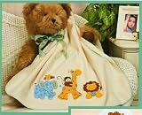 Lil Tots Blanket: Jungle Animals Embroidery Kit
